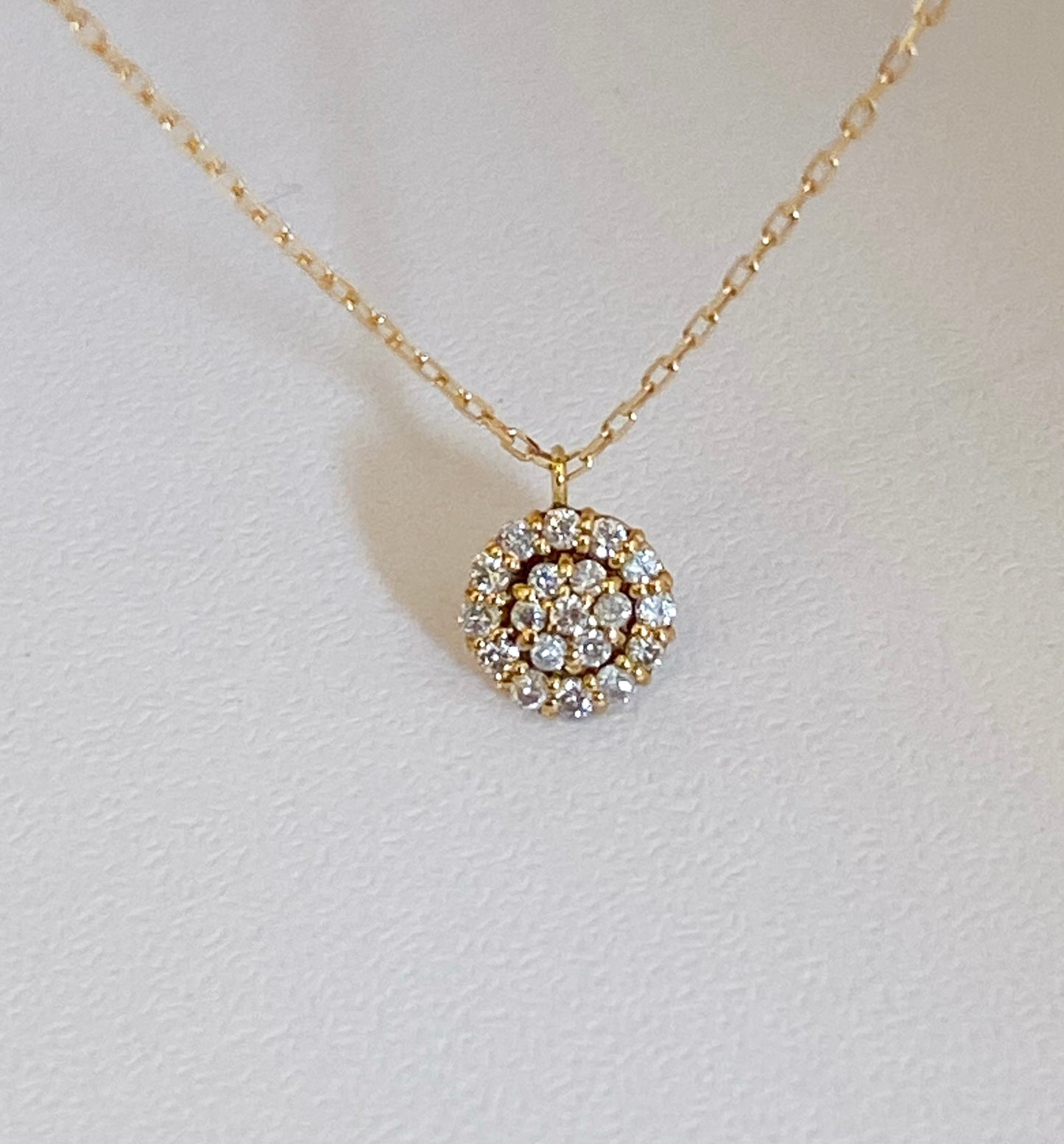 K18イエローゴールド ダイヤモンド0.16ctネックレス