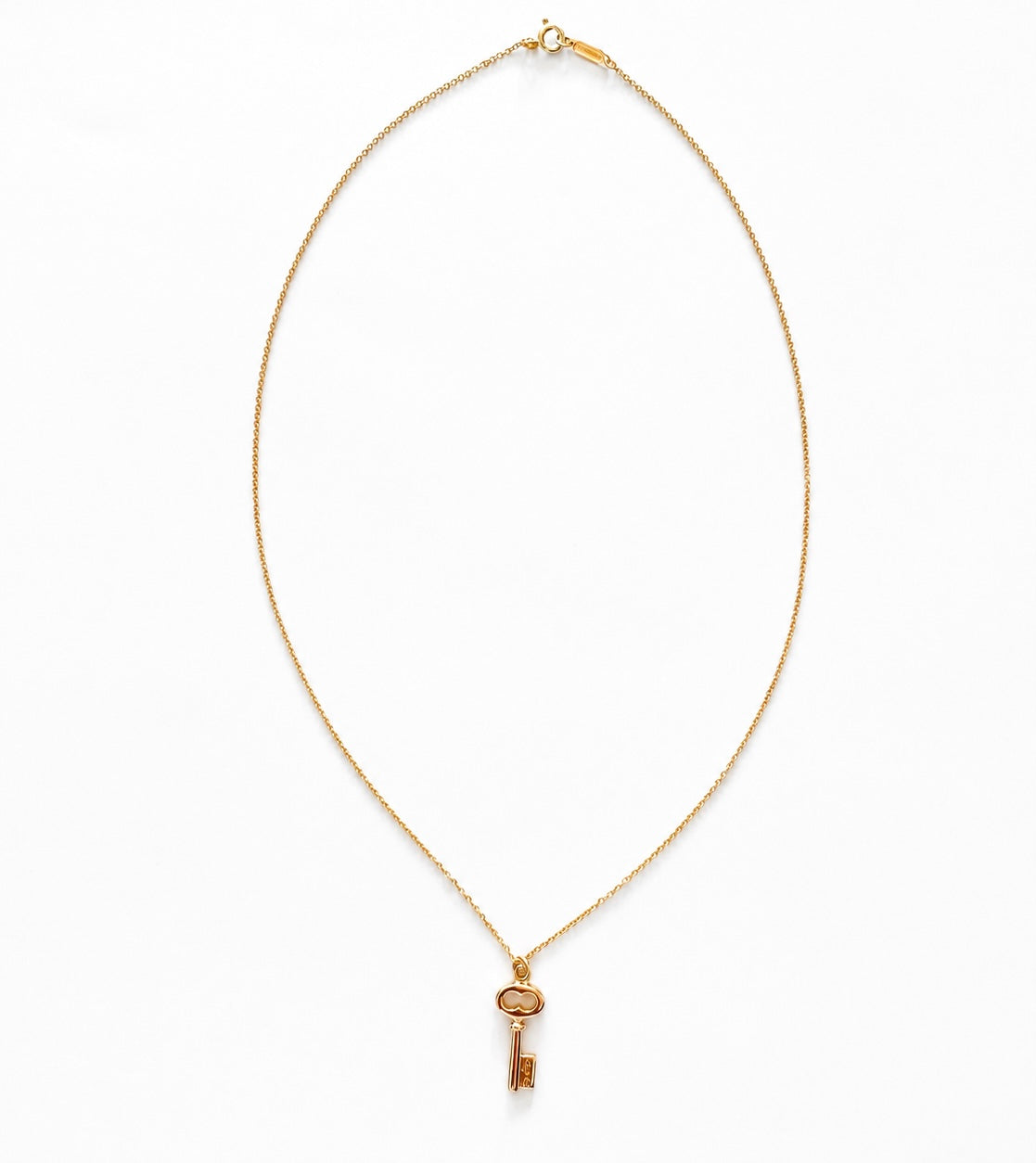 TIFFANY & CO. Oval Key Necklace K18YG