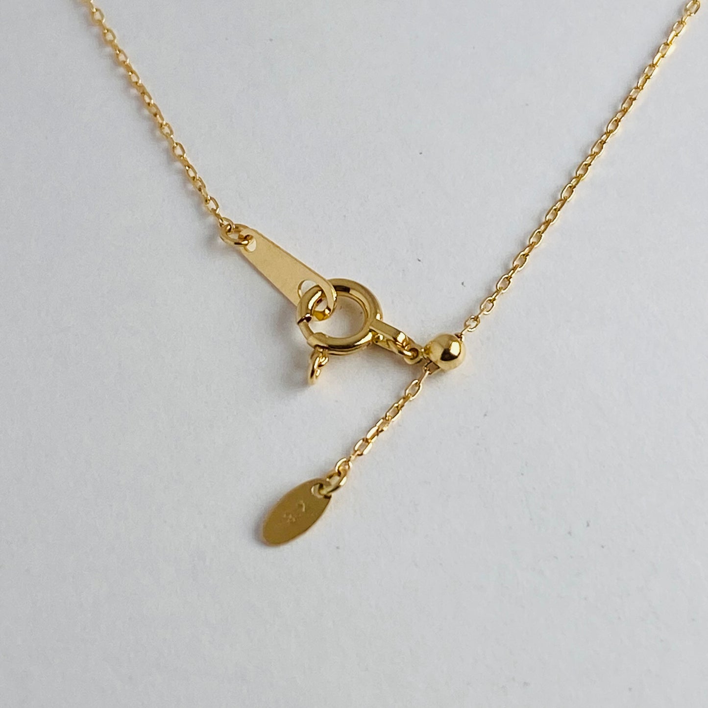 K18イエローゴールド ダイヤモンド0.07ct ホースシューネックレス