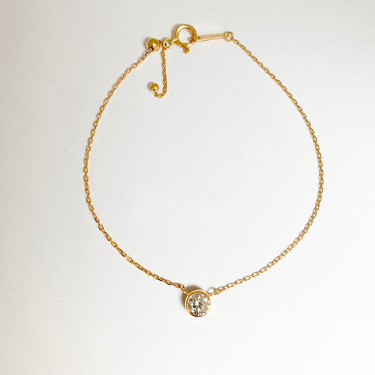 K18イエローゴールド　ダイヤモンド0.324ctブレスレット