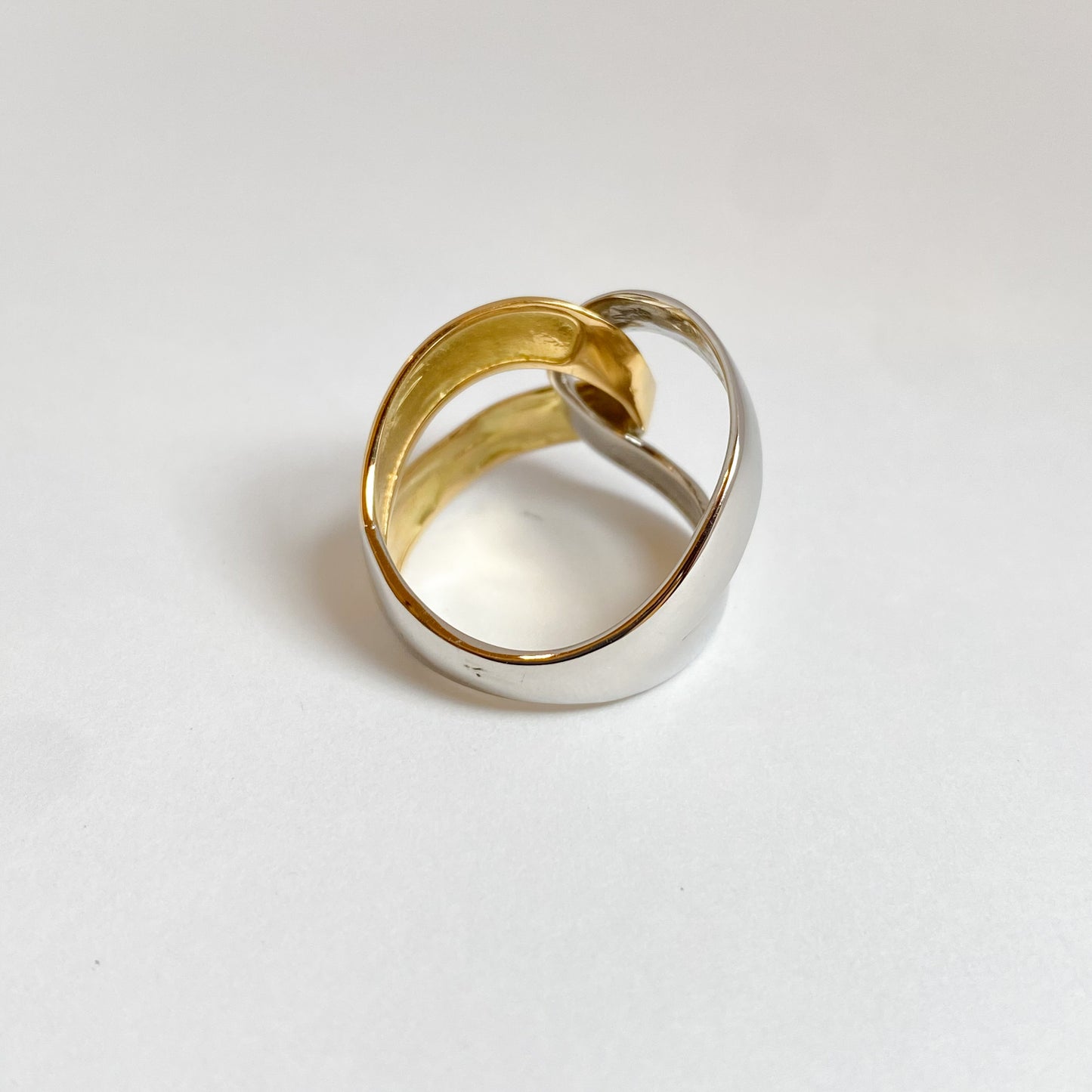 Pt／K18イエローゴールド地金リング