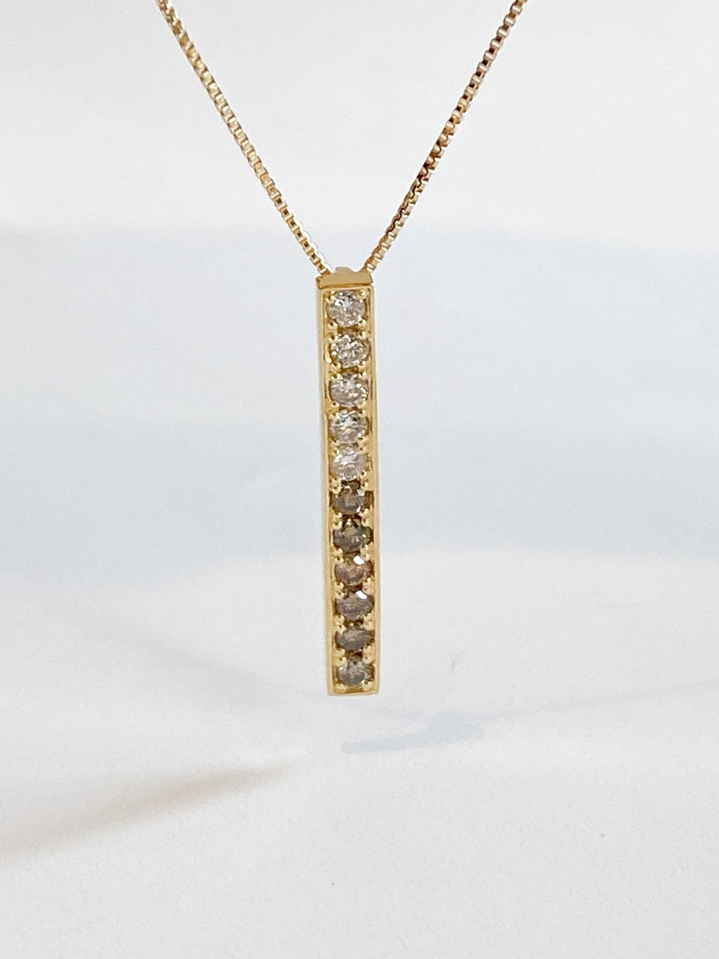 K18イエローゴールド ダイヤモンド・ブラウンダイヤモンドネックレス