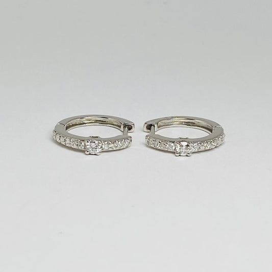 Ptダイヤモンド0.3ctフープピアス