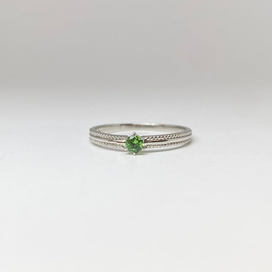 Ptデマントイドガーネットリング