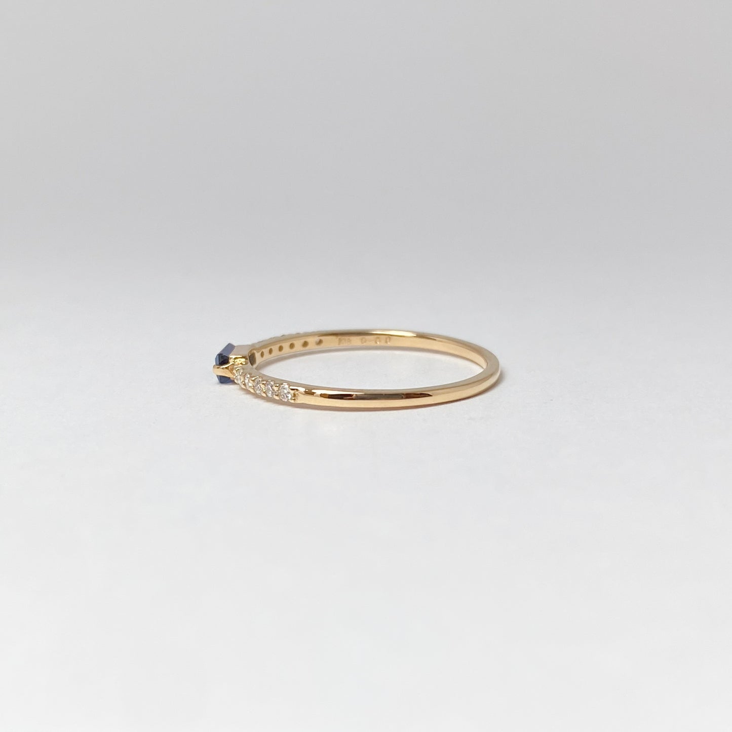 K18イエローゴールド サファイア　ダイヤモンドリング