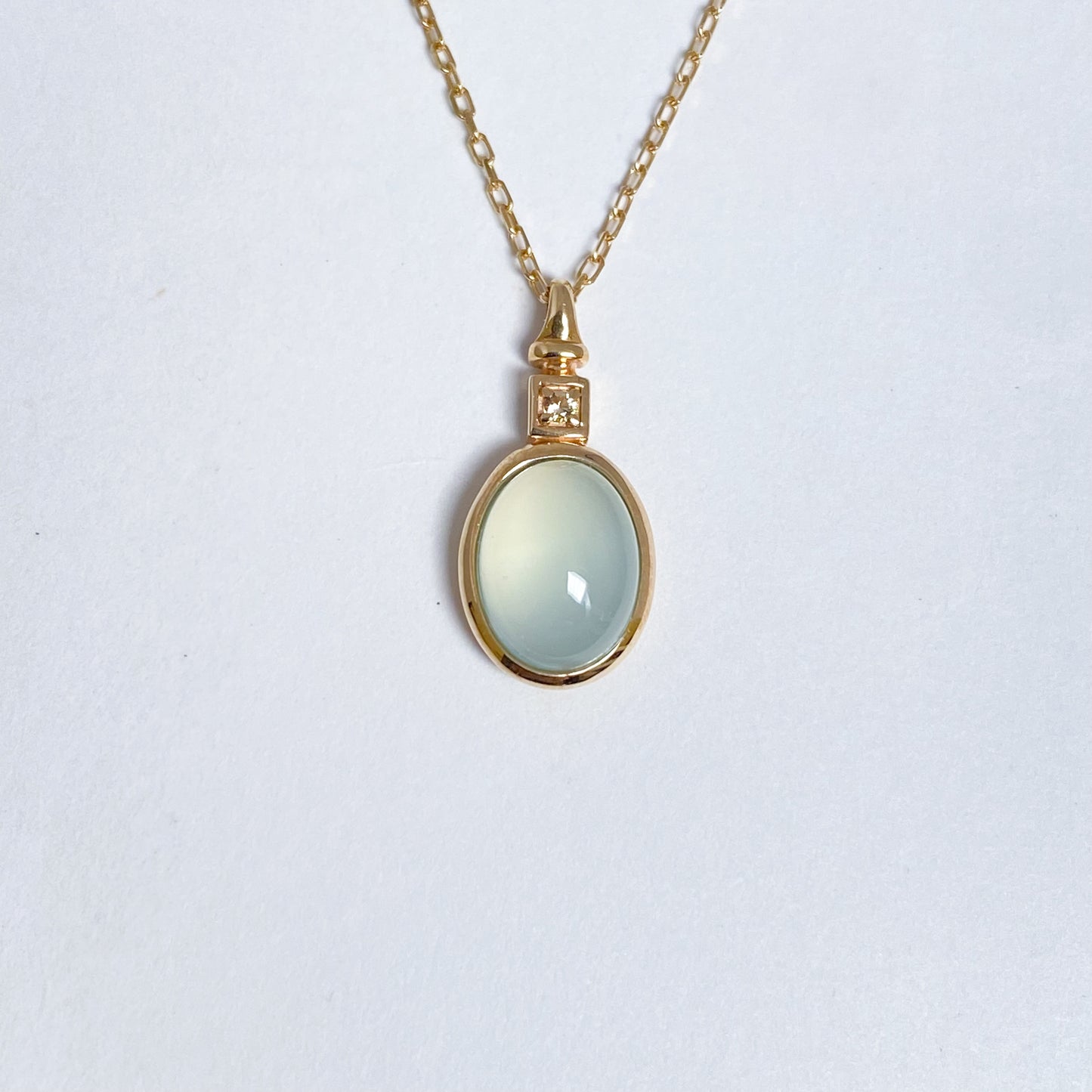 K10イエローゴールド　ブルーカルセドニー・シトリンネックレス