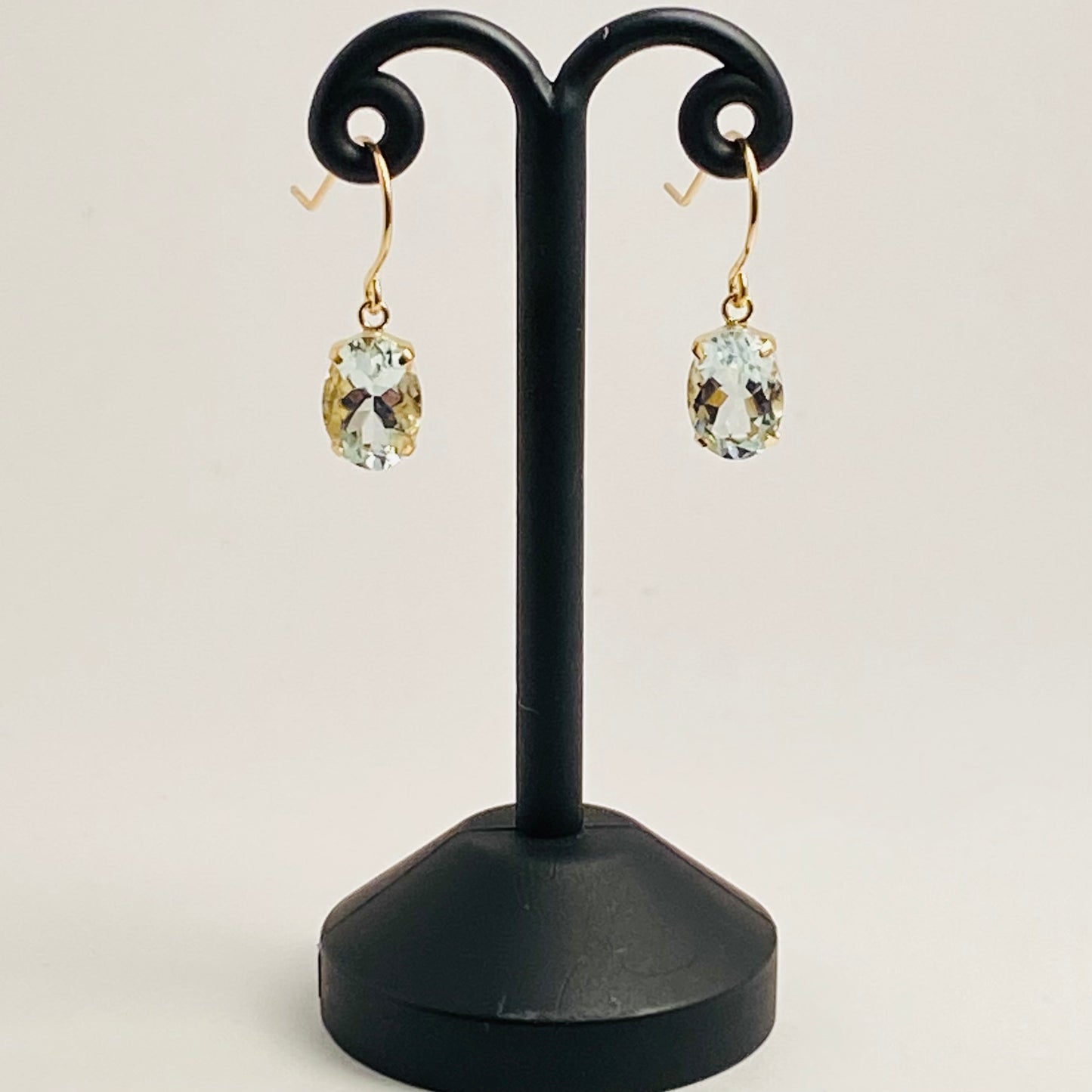 K18イエローゴールド アクアマリンピアス