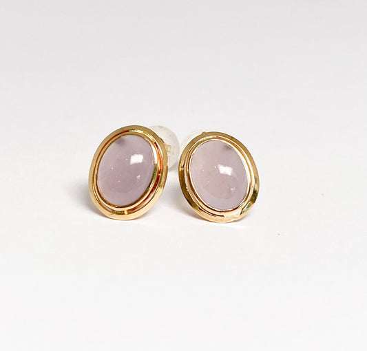 K18イエローゴールド パープルカルセドニーピアス