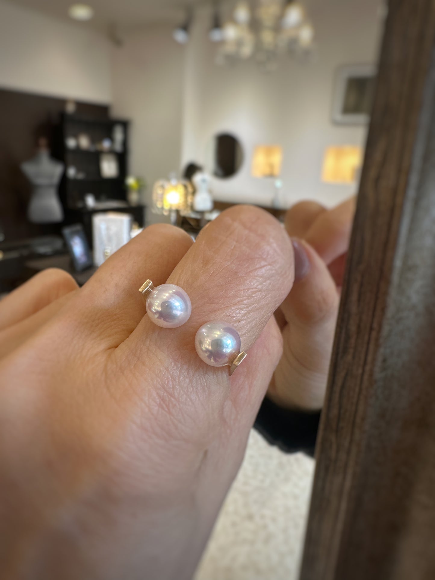 K10 パールオープンリング