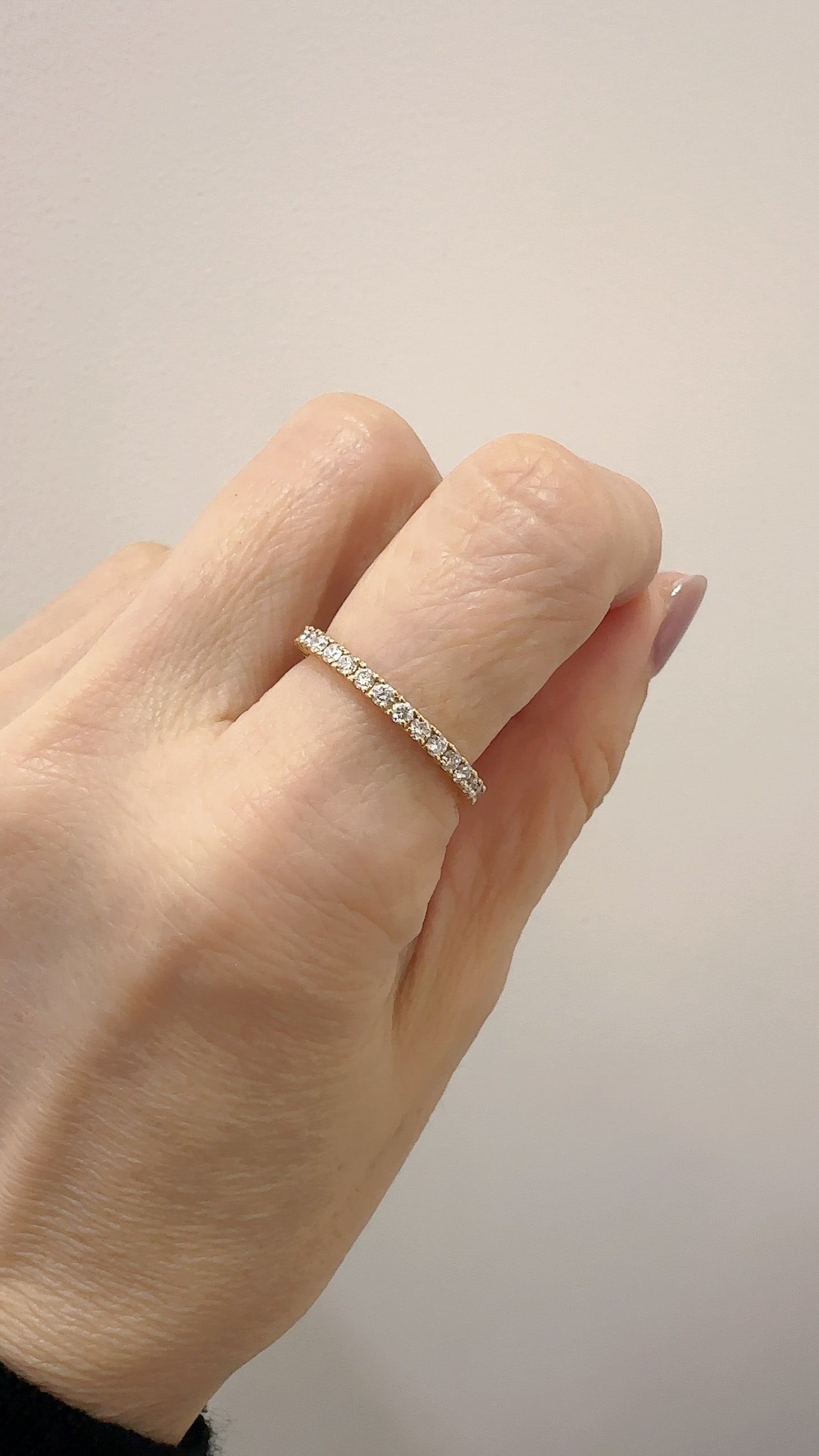 K18イエローゴールド  ダイヤモンド0.82ctフルエタニティリング