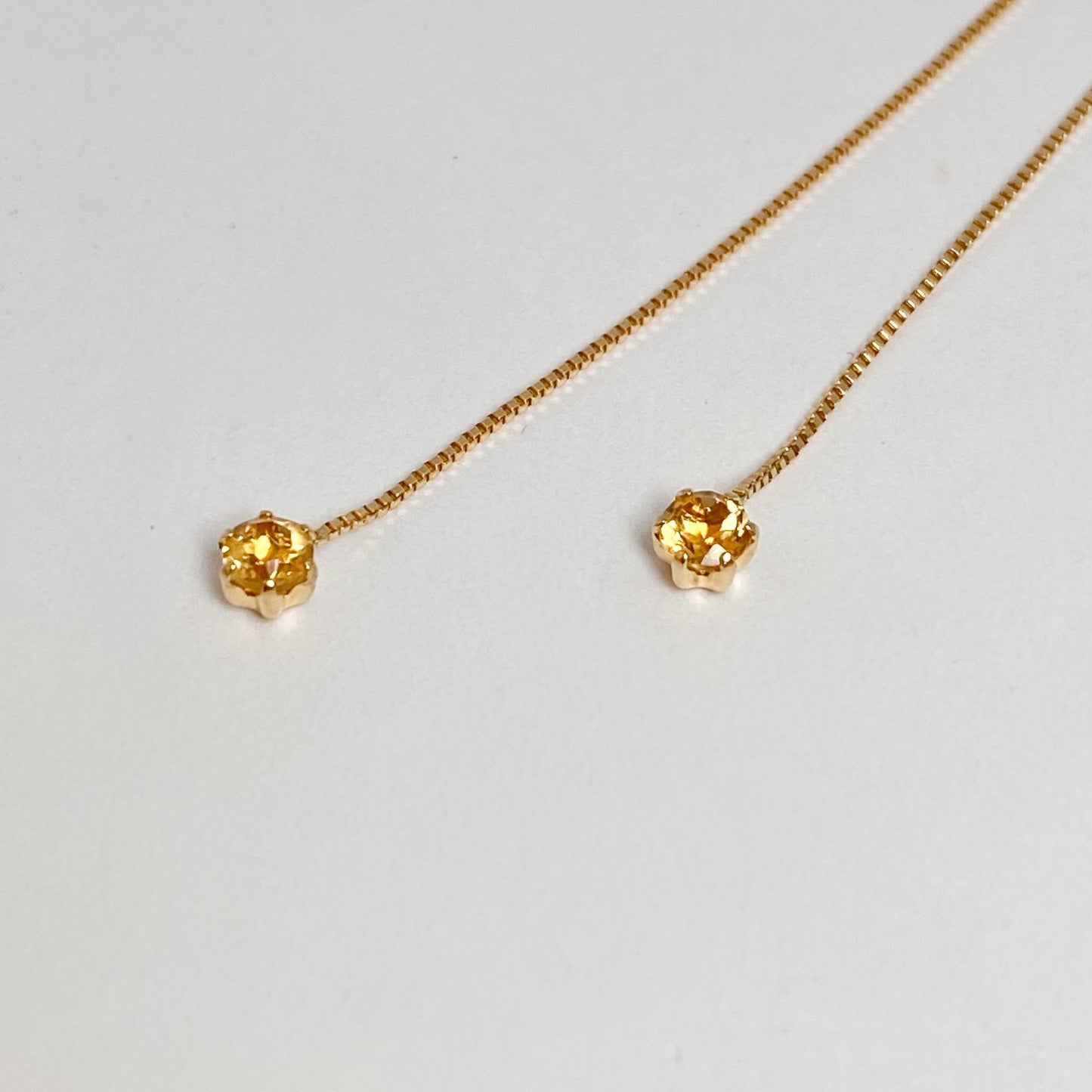 K18イエローゴールド シトリンピアス