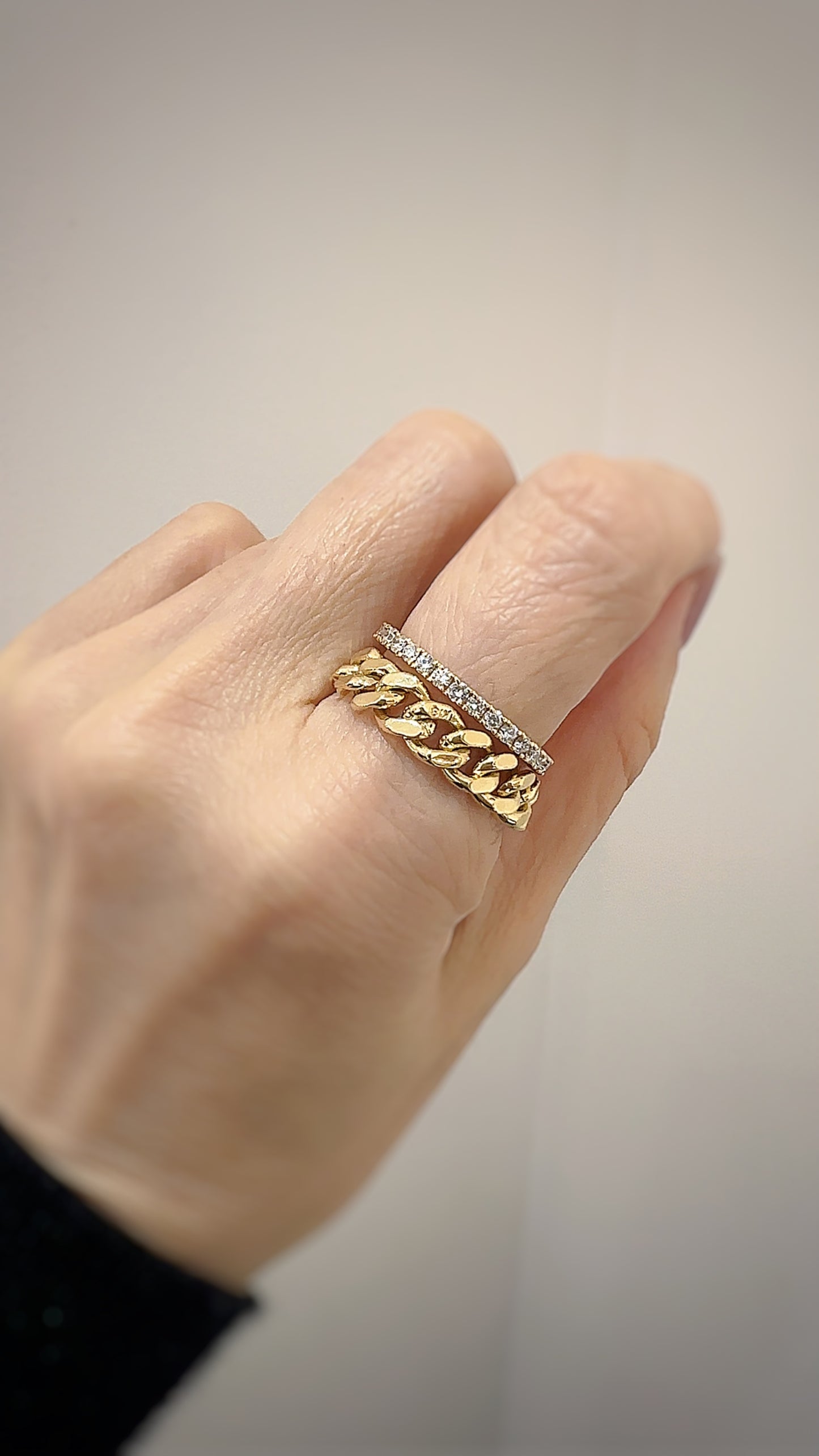 K18イエローゴールド  ダイヤモンド0.82ctフルエタニティリング