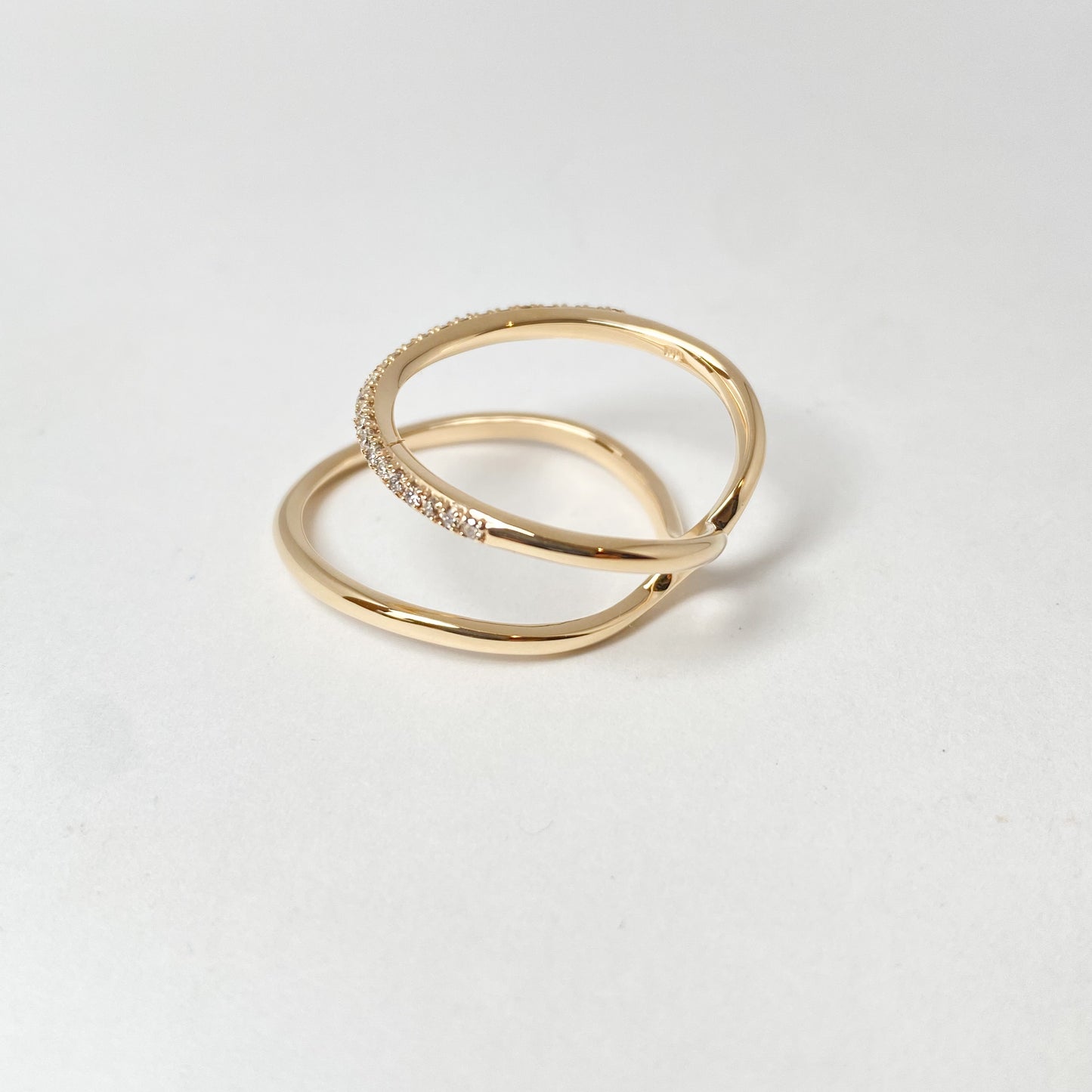 K10イエローゴールド ダイヤモンド0.17ctリング