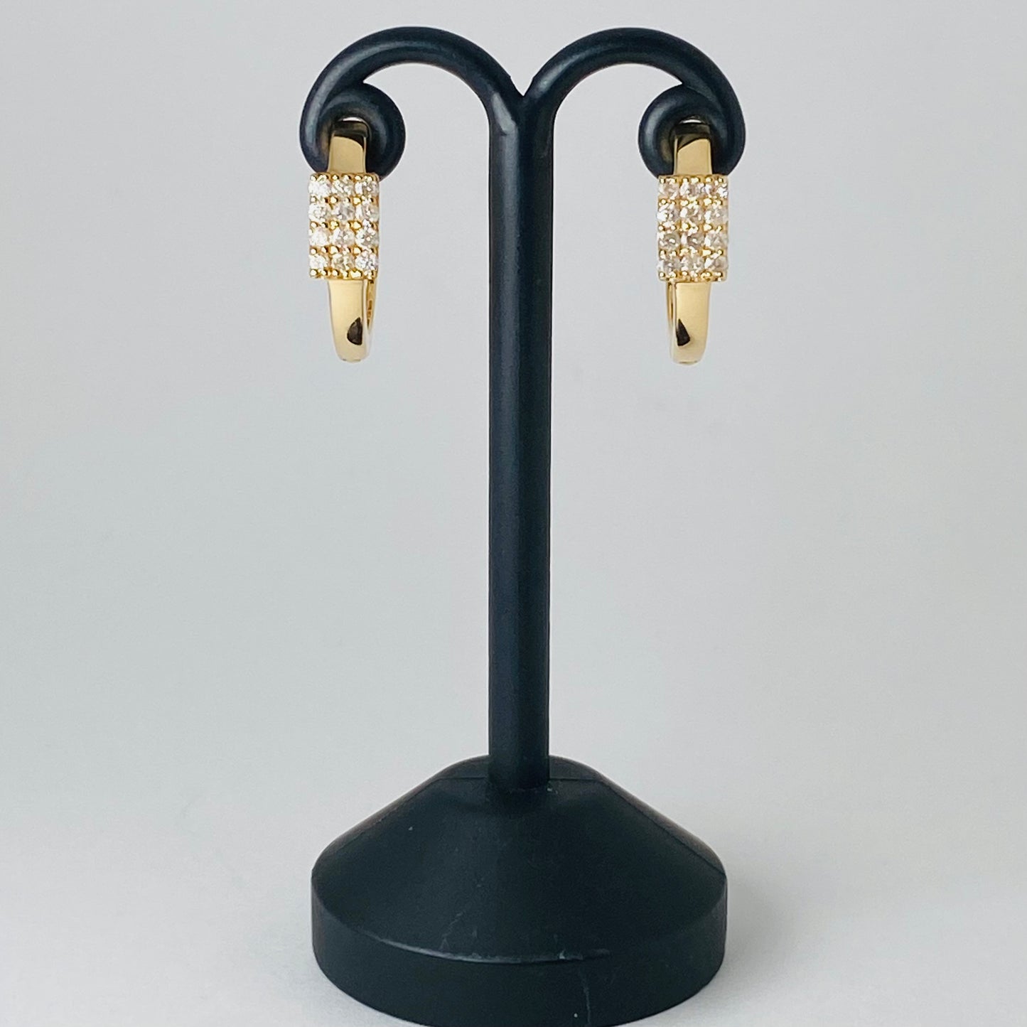 K18イエローゴールド ダイヤモンド0.2ct中折れフープピアス