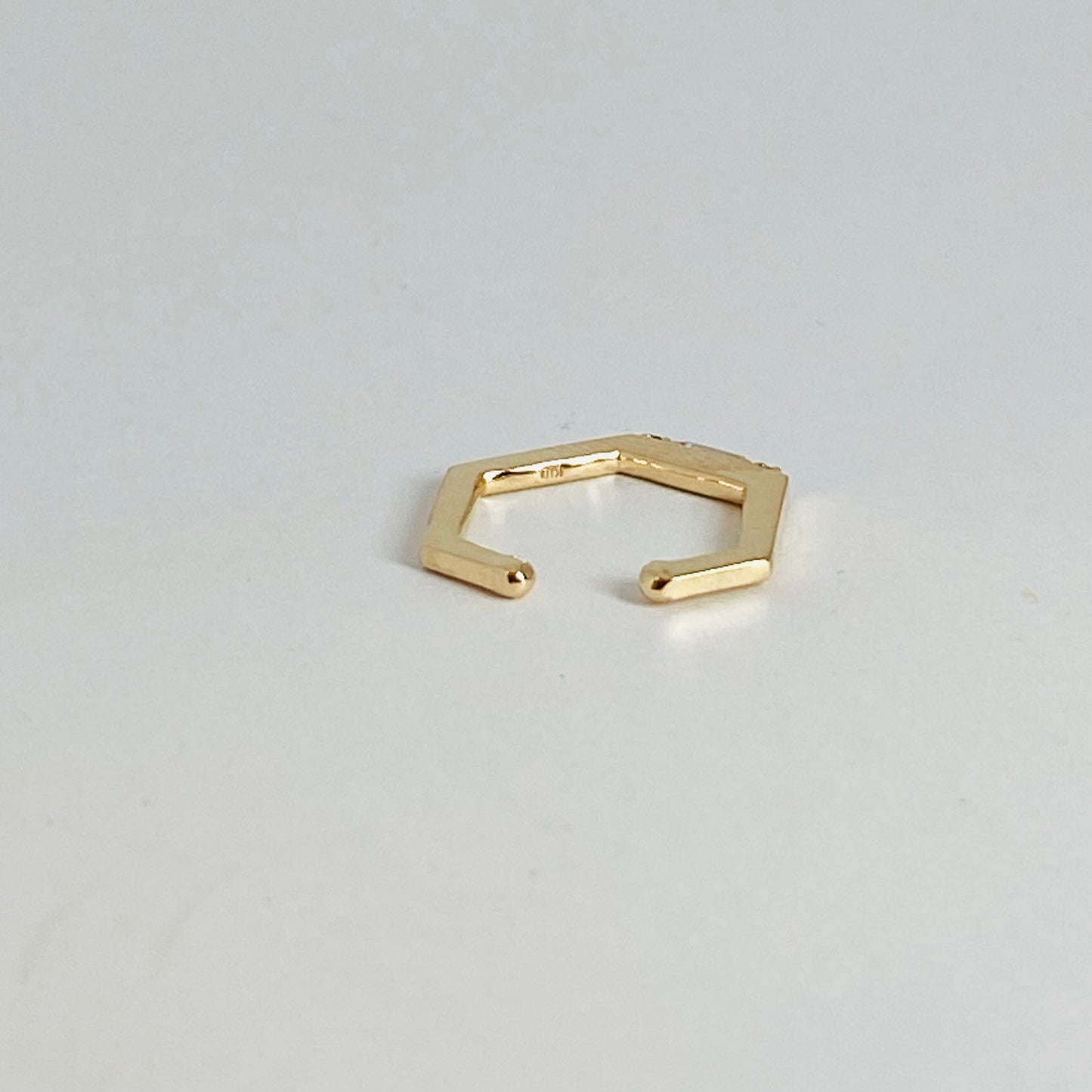 K10イエローゴールドホワイトトパーズカフ