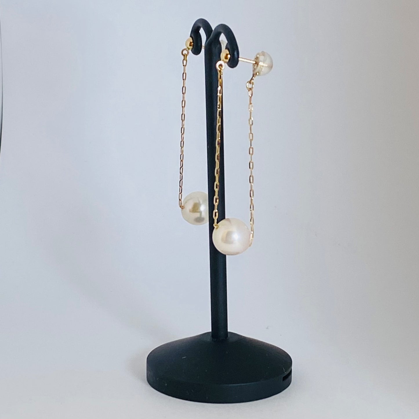 K10イエローゴールド あこや真珠8㎜ピアス