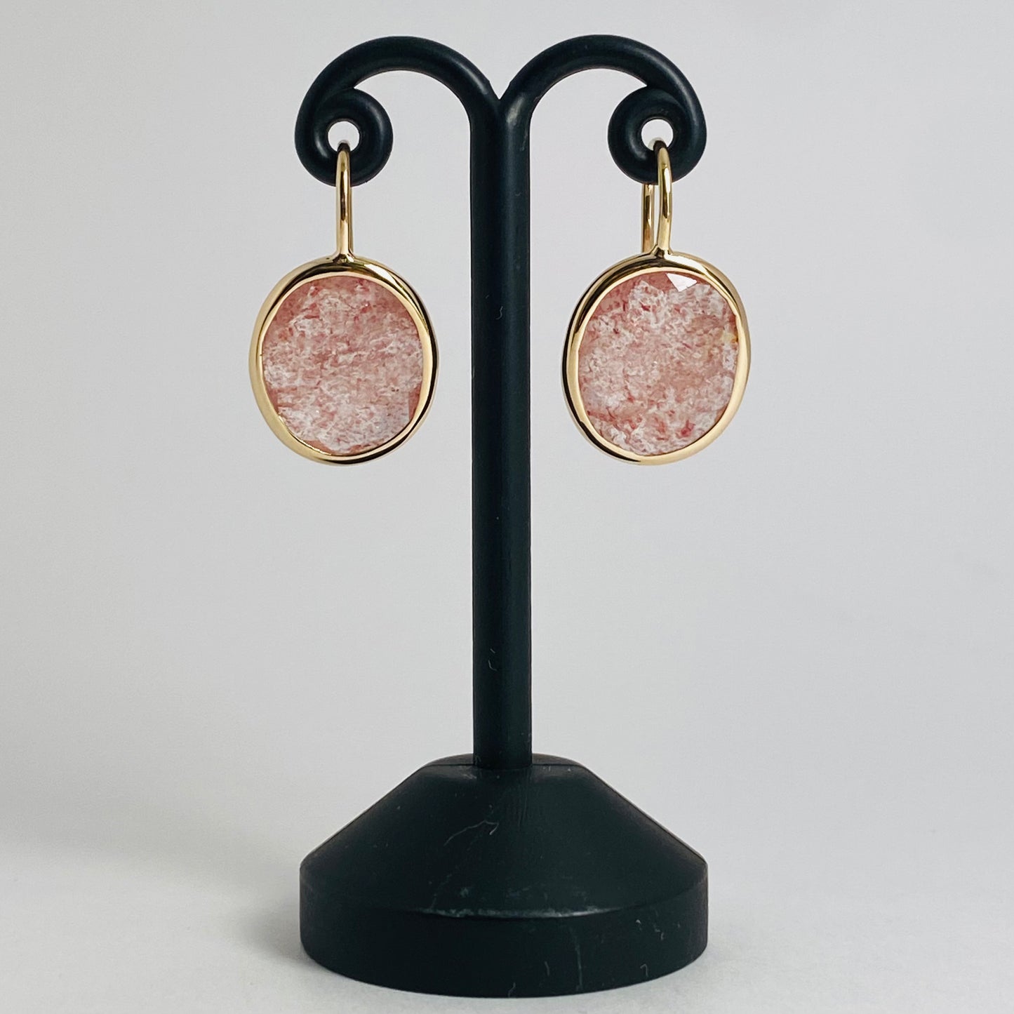 K10イエローゴールド レピドクロサイトインクォーツピアス