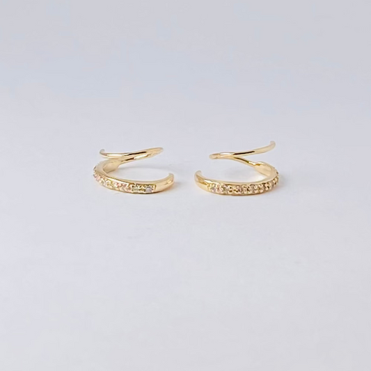 K10イエローゴールド ダイヤモンド0.08ctピアス