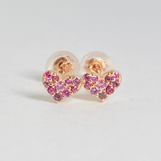 K10ピンクゴールド　ピンクサファイアピアス