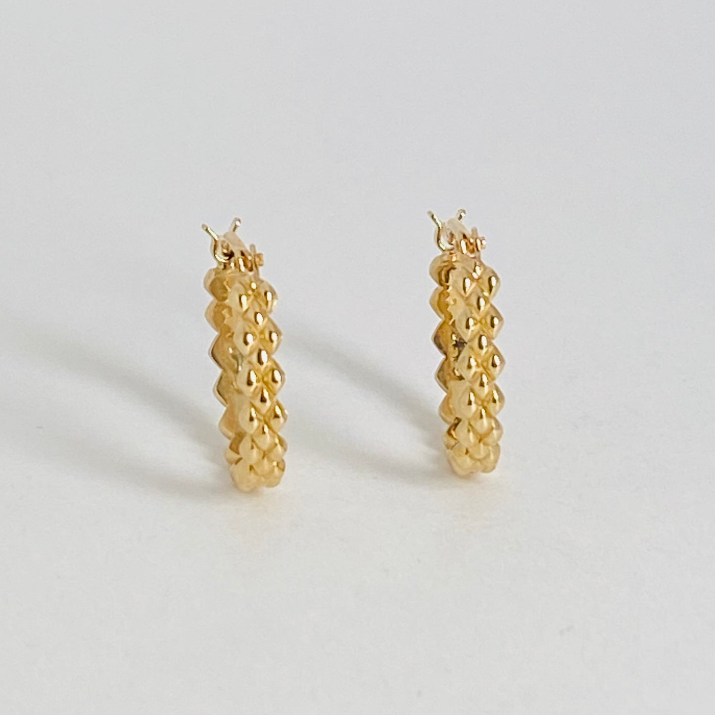 K10イエローゴールド 地金フープピアス