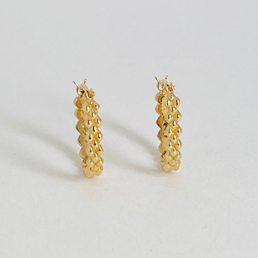 K10イエローゴールド 地金フープピアス