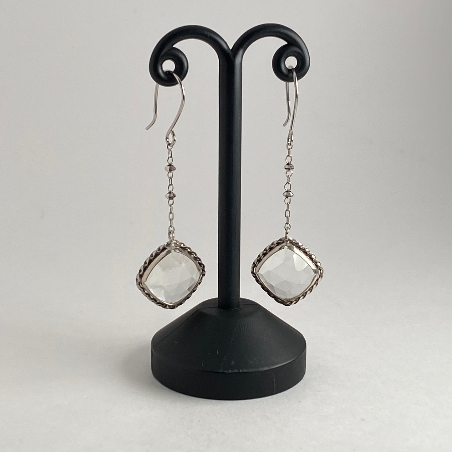 K10ホワイトゴールド　グリーンアメジストピアス