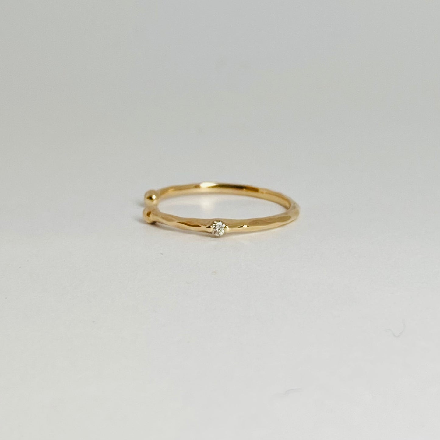 K10イエローゴールド ダイヤモンド0.01ctカフ