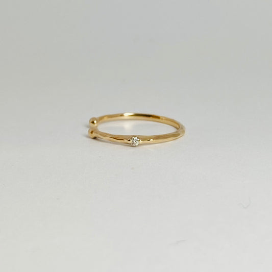 K10イエローゴールド ダイヤモンド0.01ctカフ