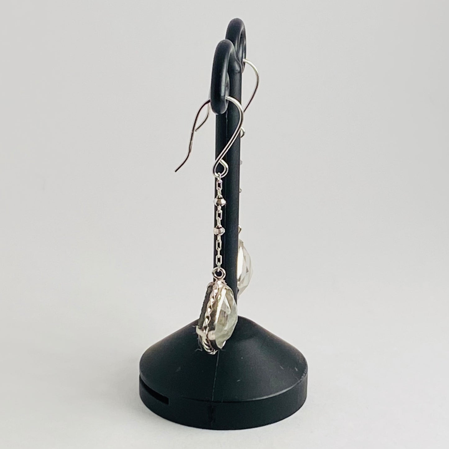 K10ホワイトゴールド　グリーンアメジストピアス