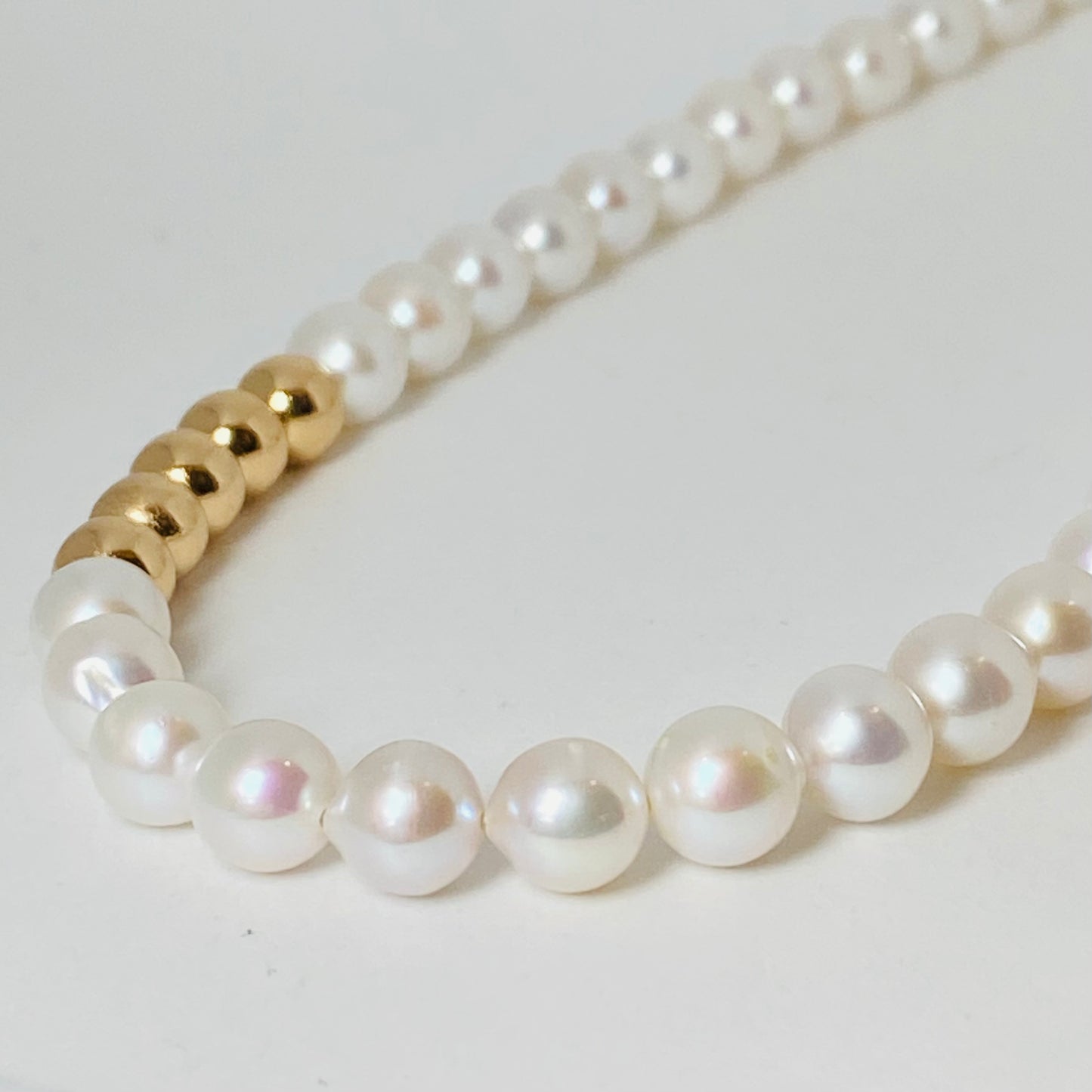 SV淡水パール･ヘマタイトチョーカーネックレス