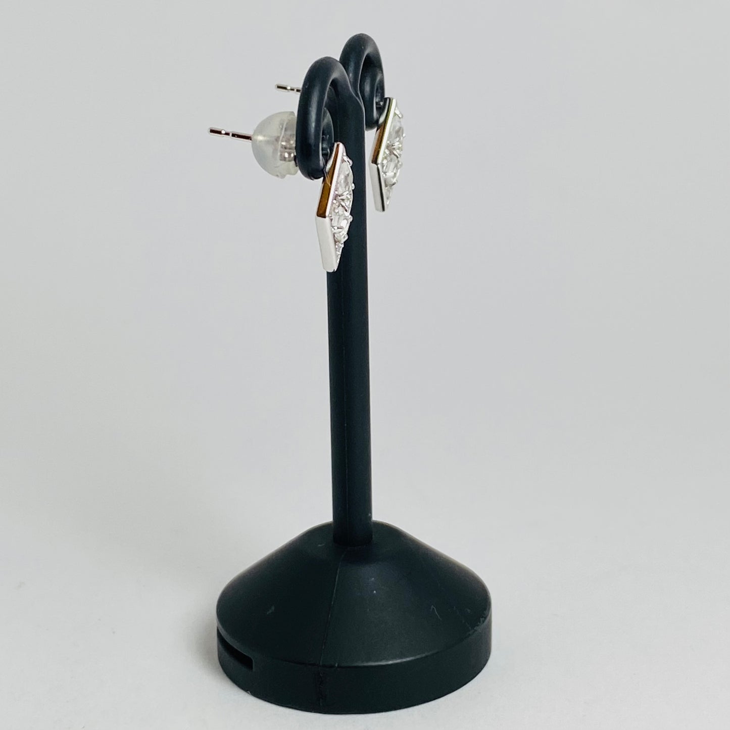 K10ホワイトゴールド トパーズ･ダイヤモンド0.02ctピアス