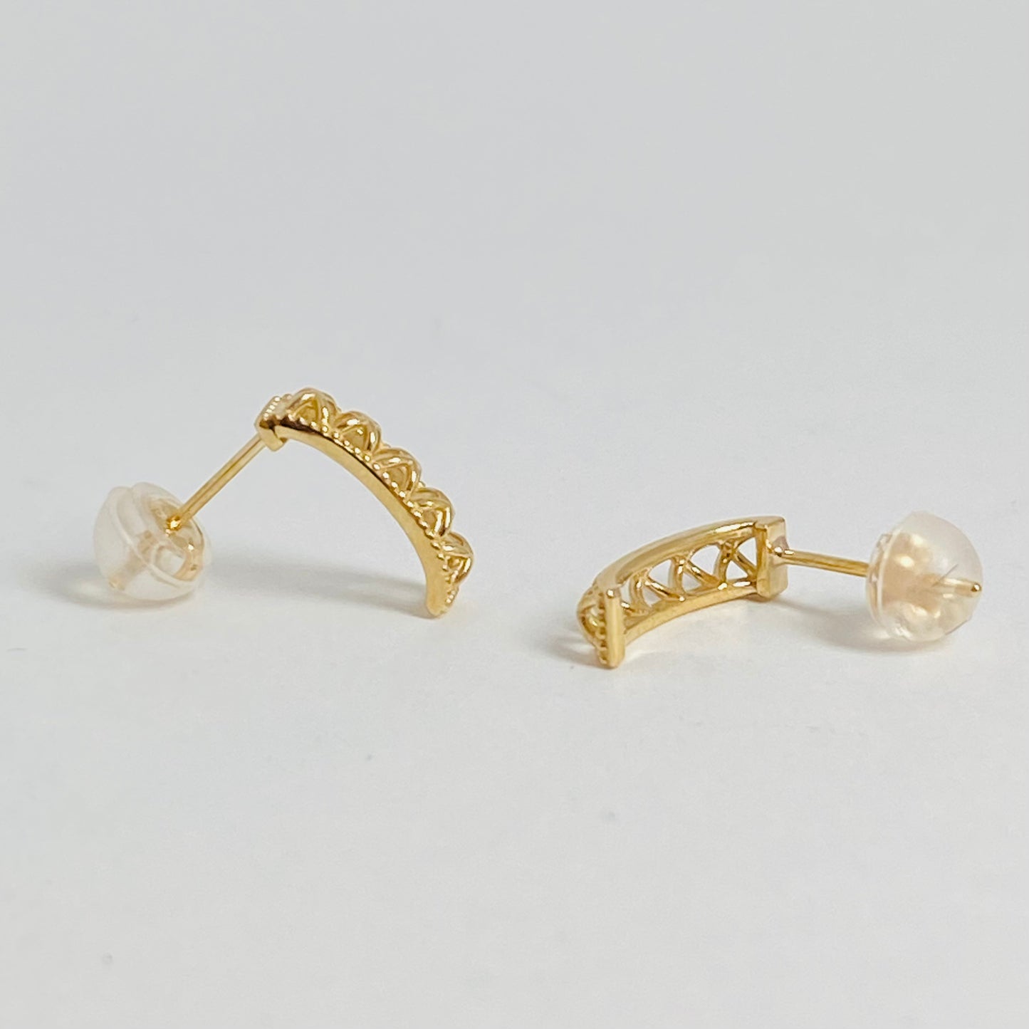 K10イエローゴールド地金ピアス