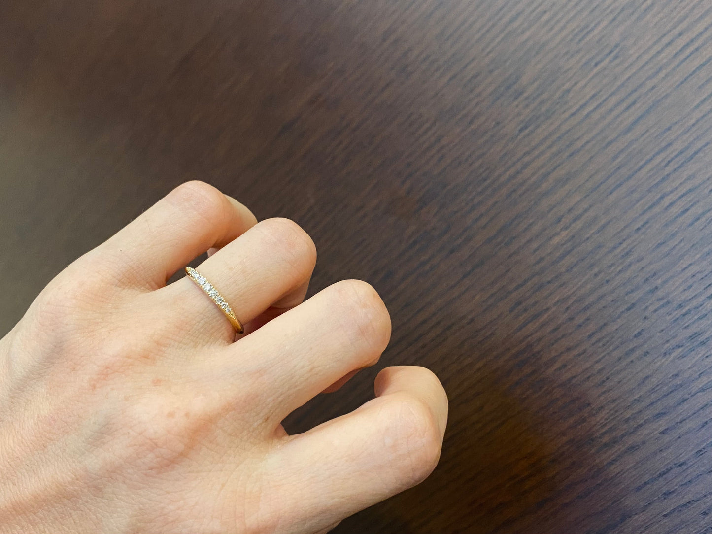 K18イエローゴールド　ダイヤモンド0.13ctリング