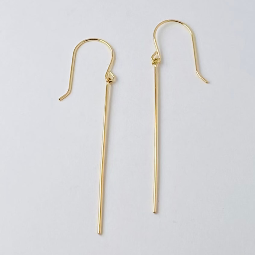 K18イエローゴールド地金ピアス