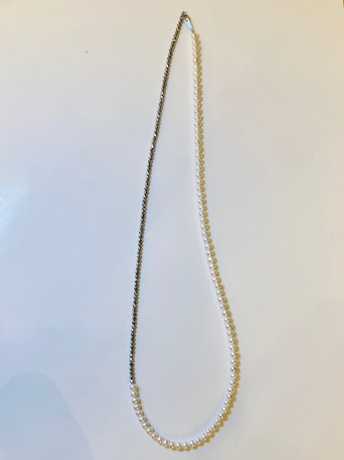 SV淡水パール･ヘマタイトネックレス