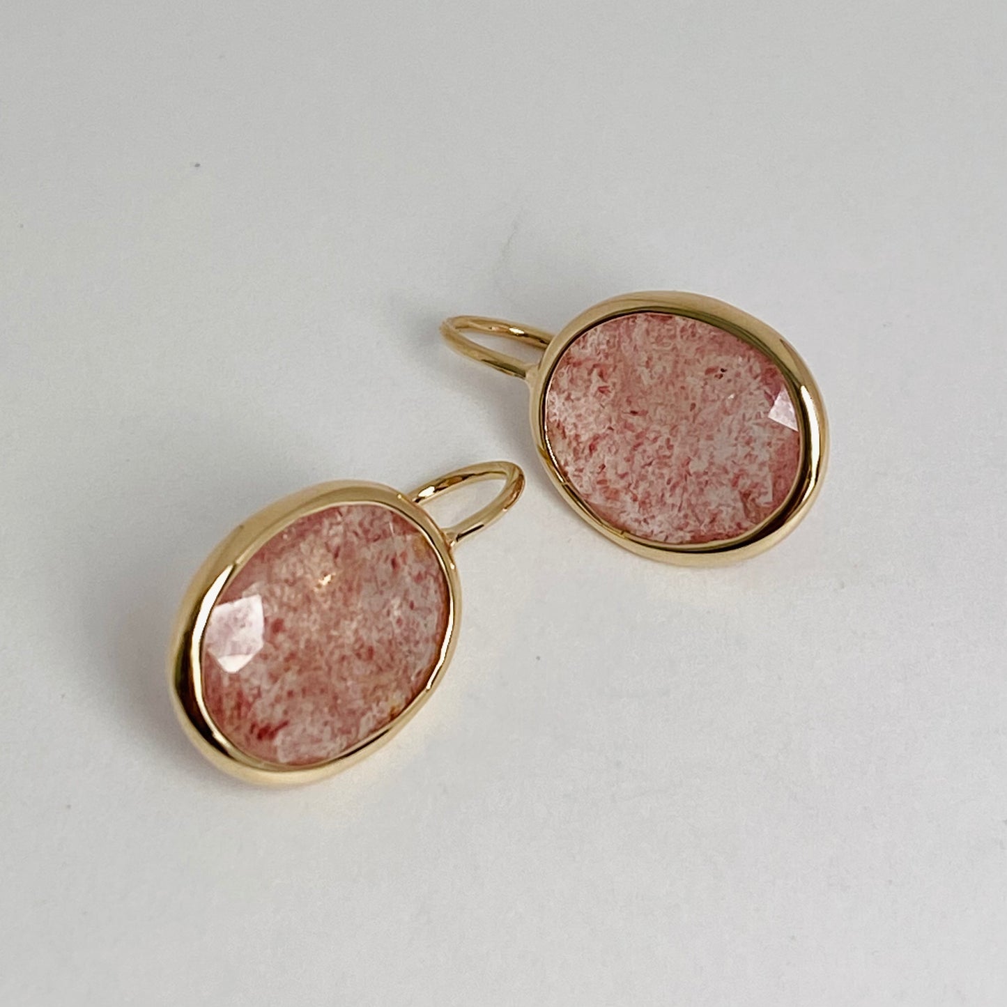 K10イエローゴールド レピドクロサイトインクォーツピアス