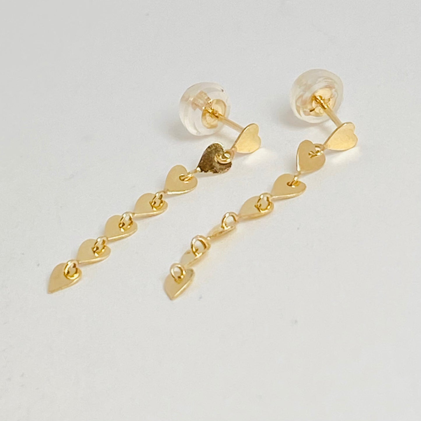 K10イエローゴールド ハート地金ピアス