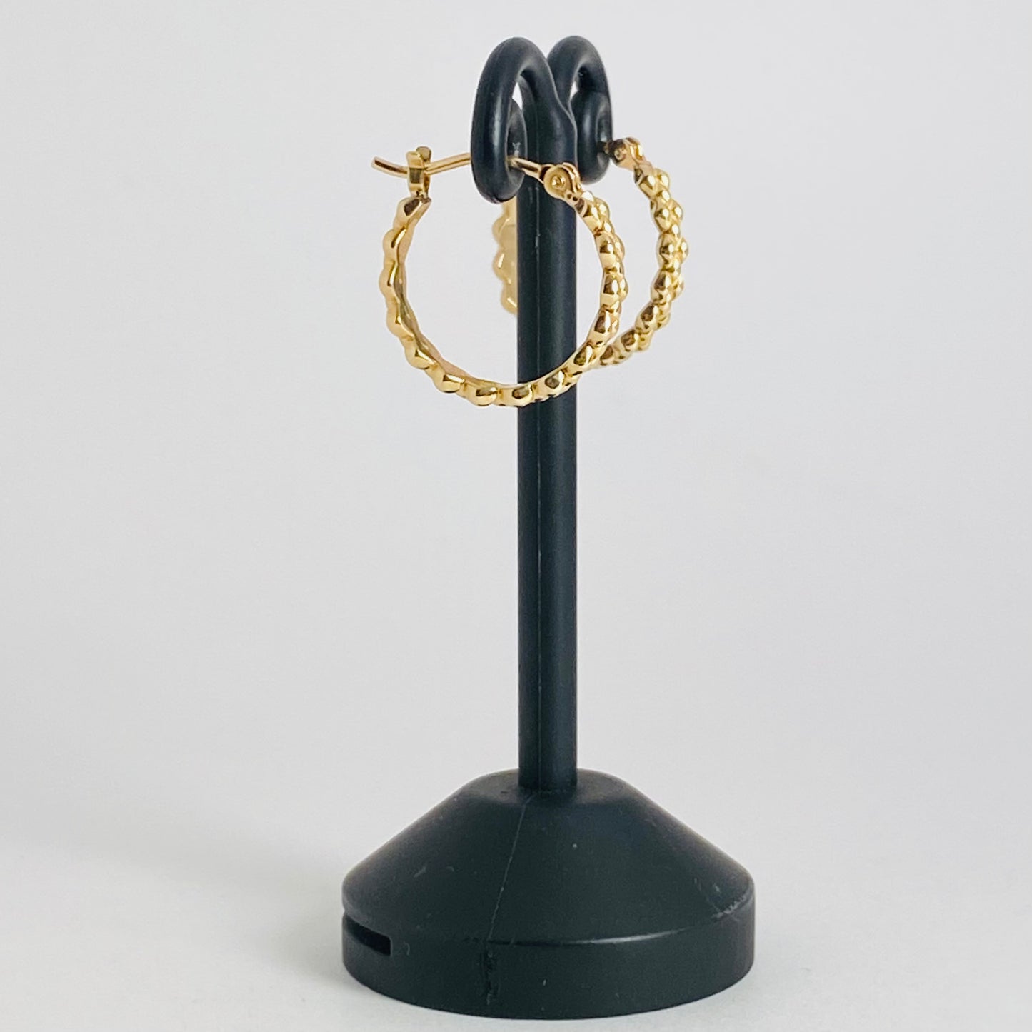 K10イエローゴールド 地金フープピアス