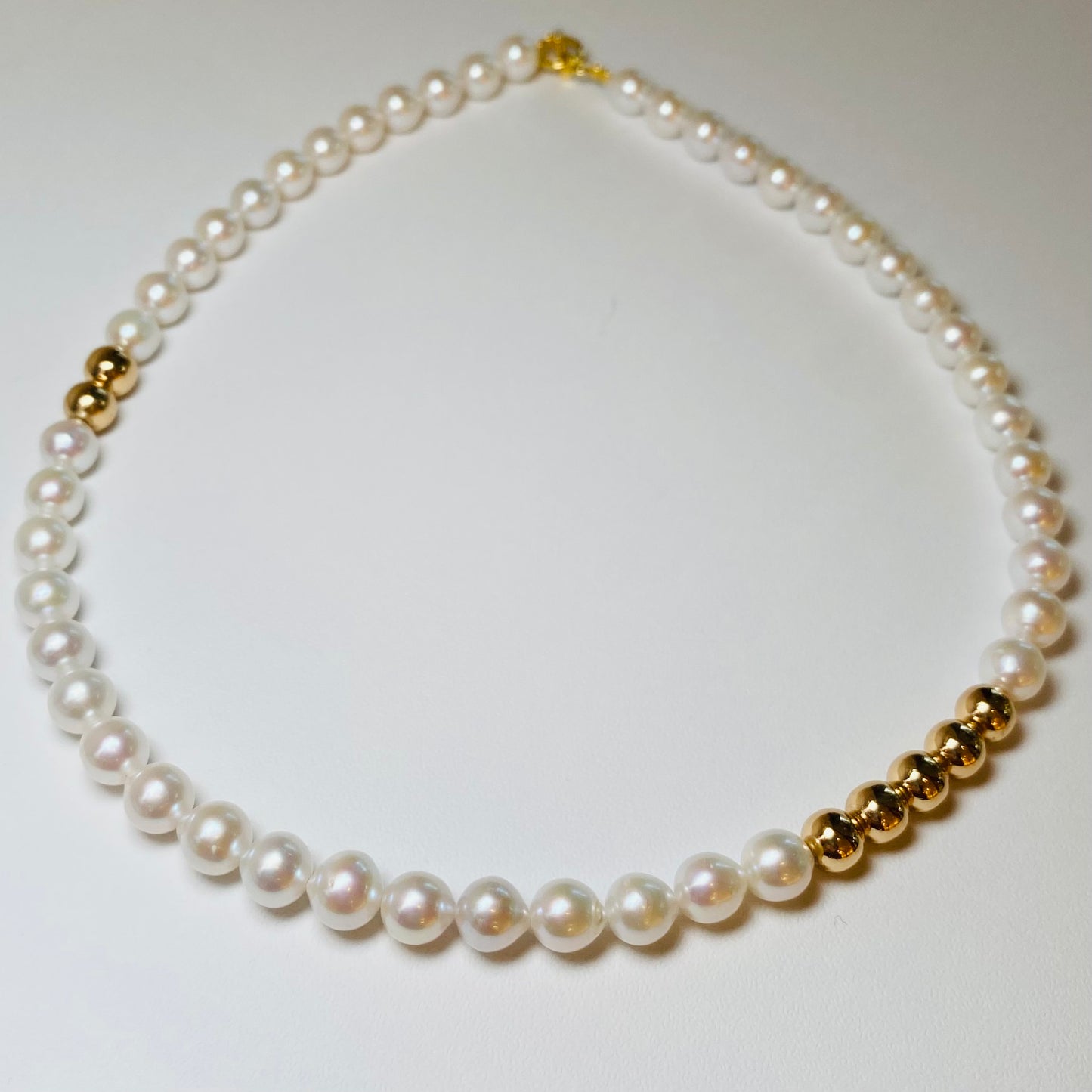 SV淡水パール･ヘマタイトチョーカーネックレス