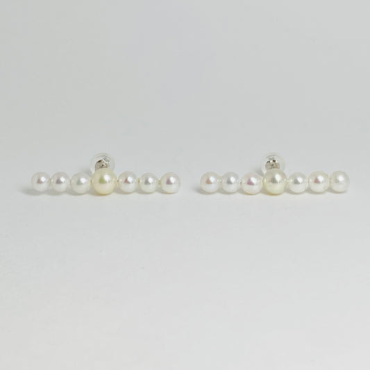 K14ホワイトゴールドあこやパールピアス