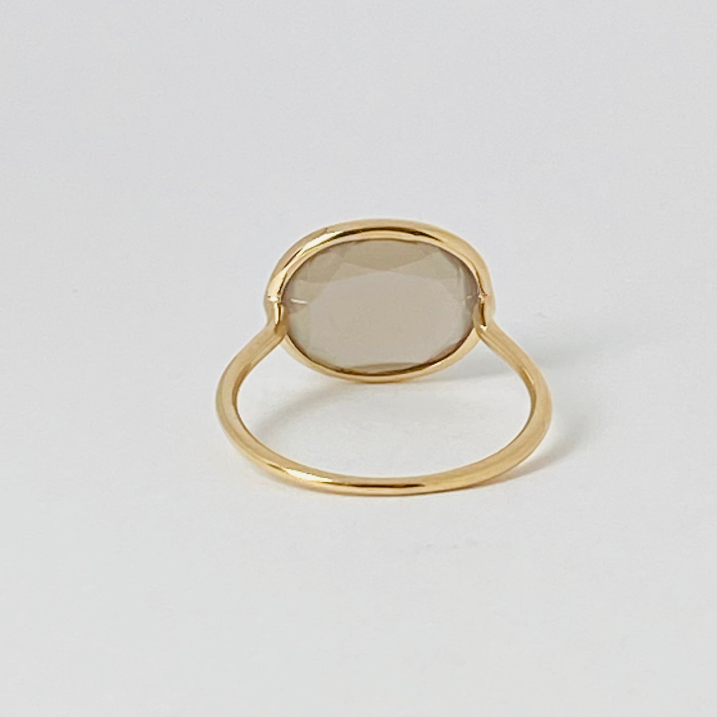 K10イエローゴールド グレームーンストーンリング