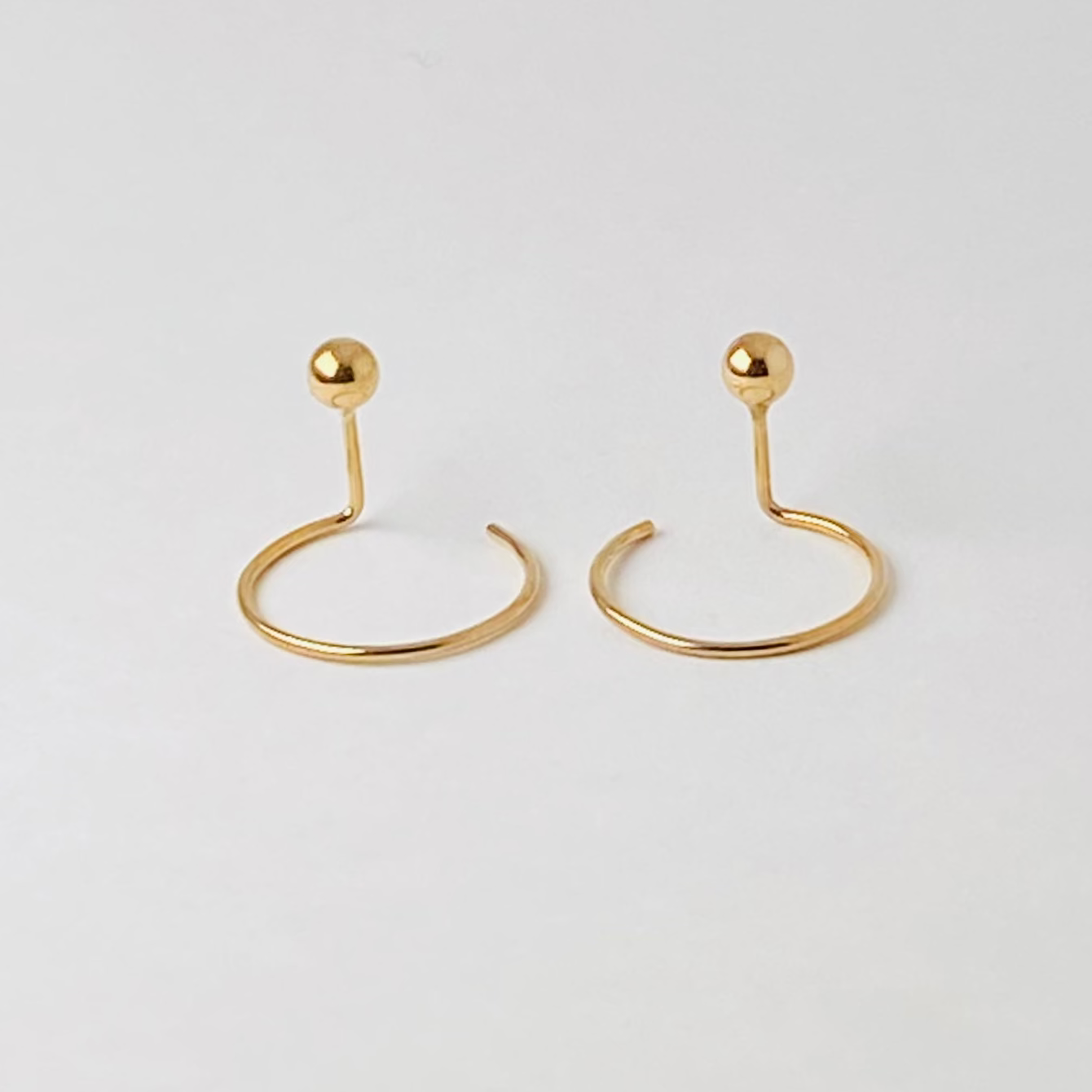 K10イエローゴールド地金ピアス