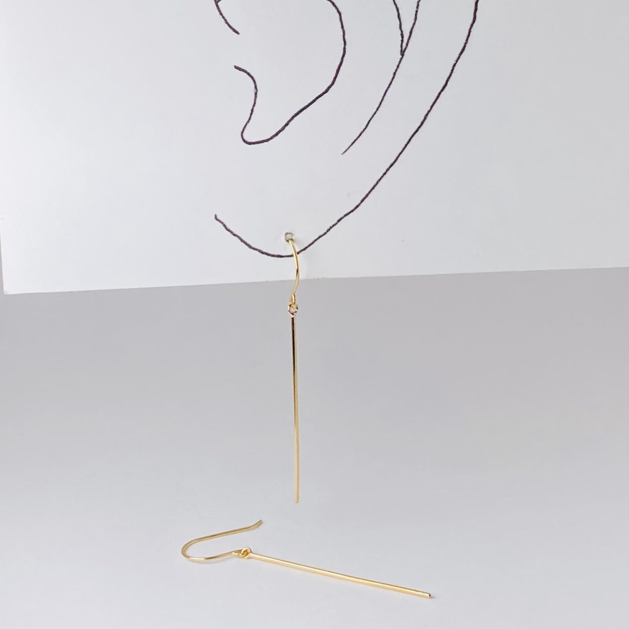 K18イエローゴールド地金ピアス