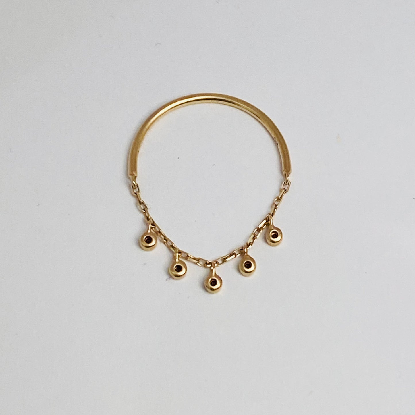 K10イエローゴールド　ブラックダイヤモンド0.02ctリング