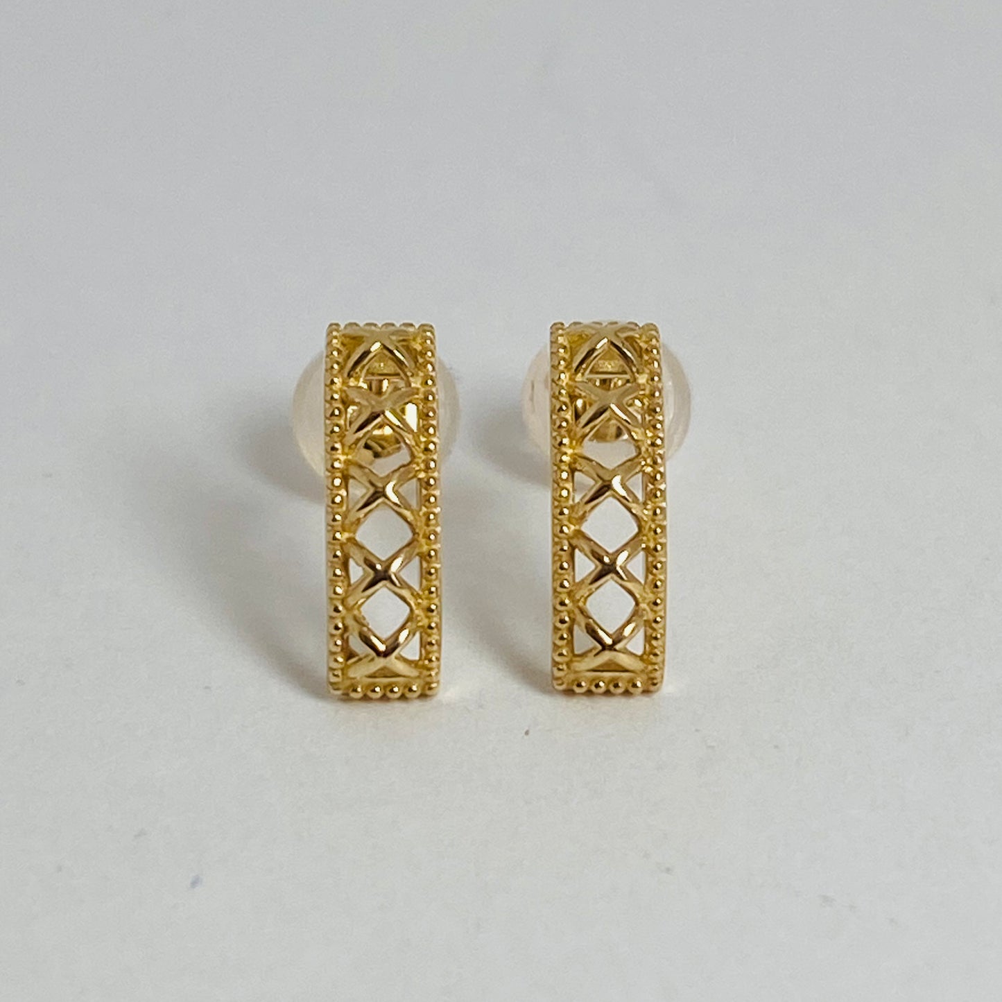 K10イエローゴールド地金ピアス