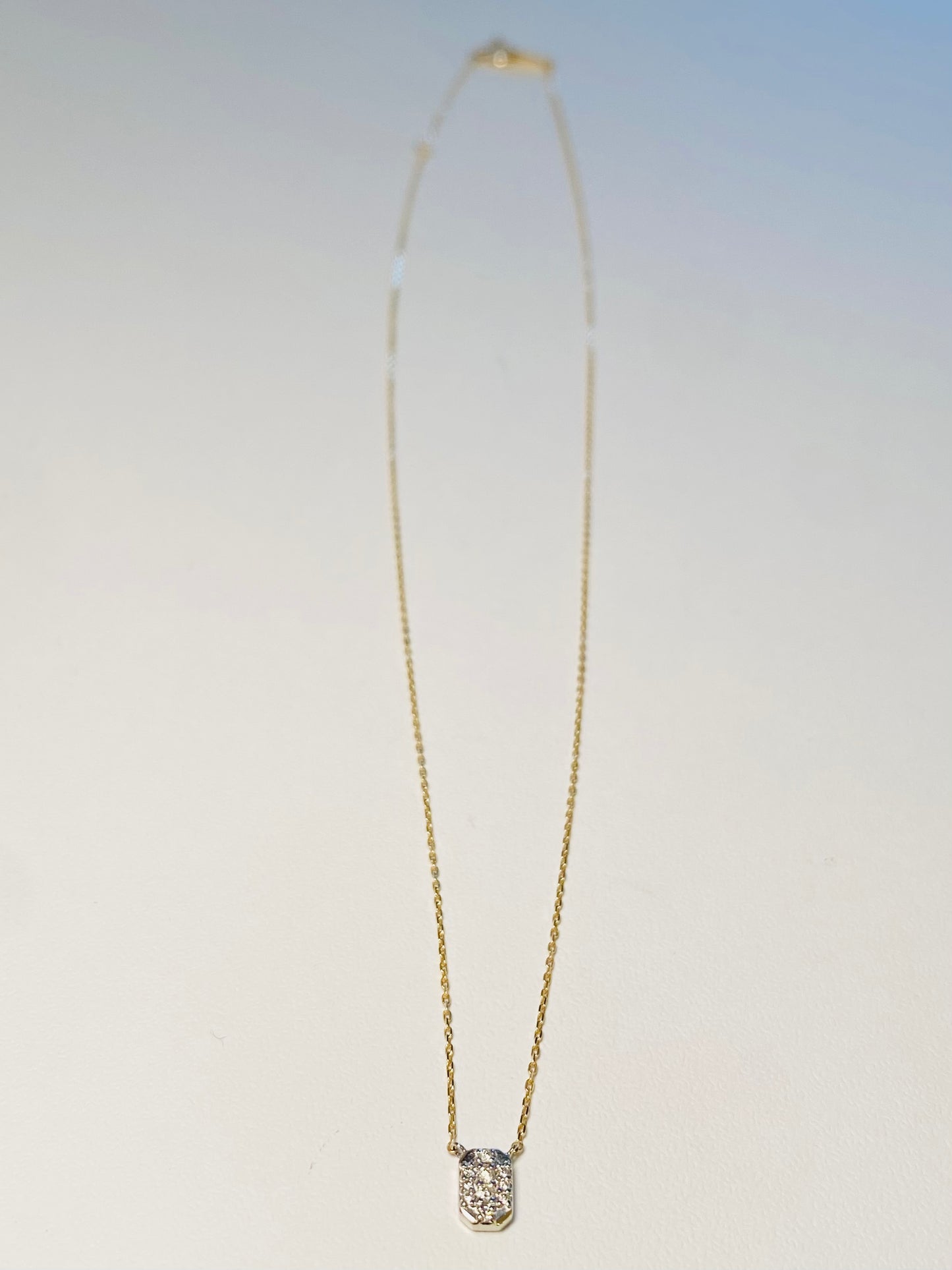 K10YG/WG ダイヤモンド0.05ct2カラーネックレス