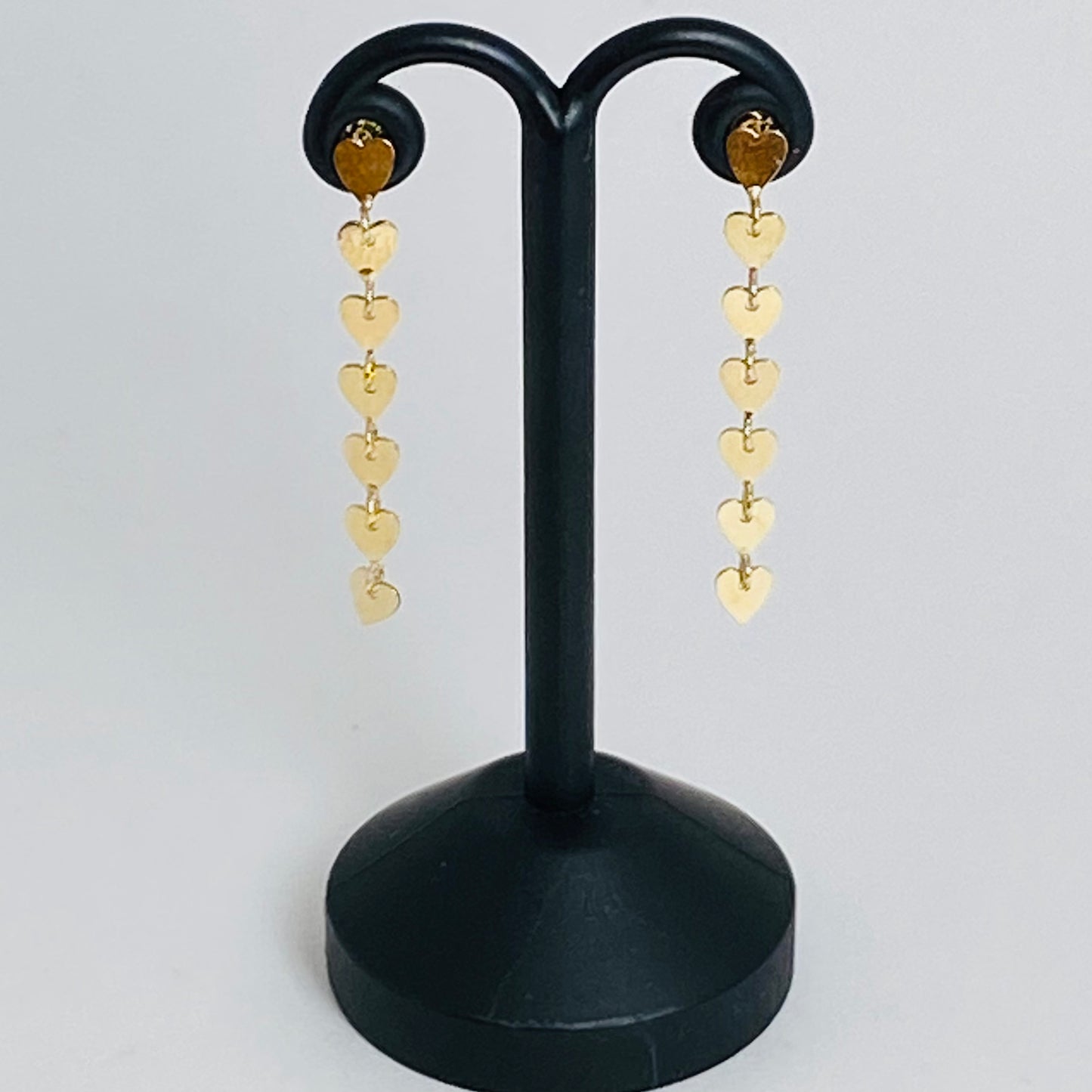 K10イエローゴールド ハート地金ピアス