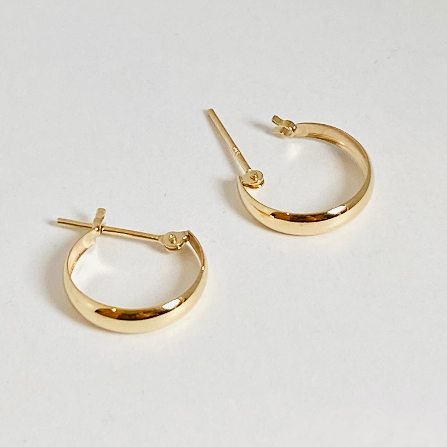 K10イエローゴールド 地金フープピアス