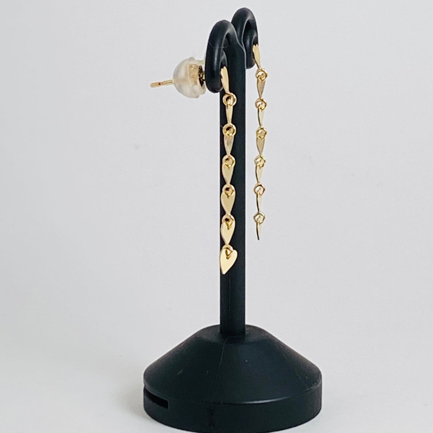 K10イエローゴールド ハート地金ピアス