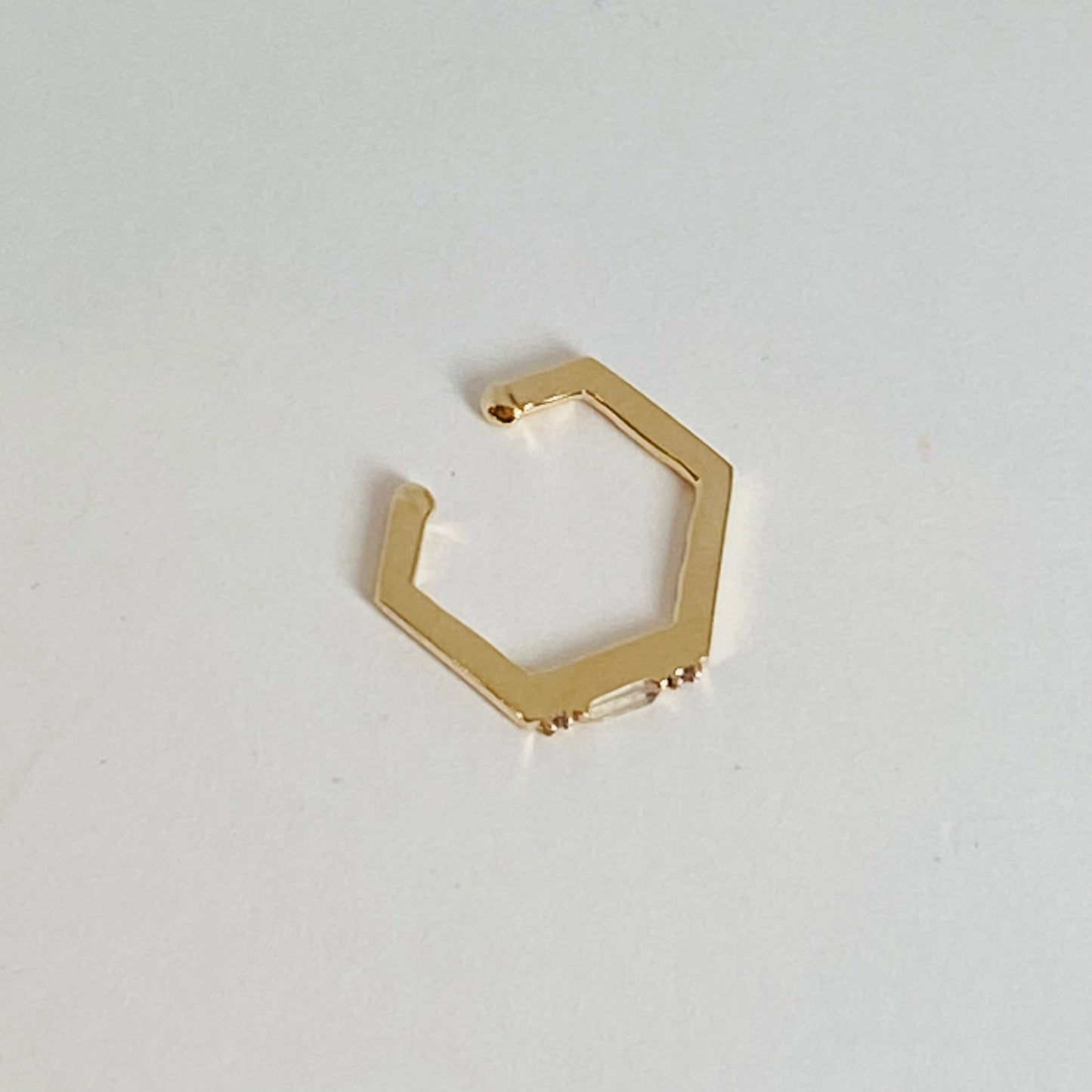 K10イエローゴールドホワイトトパーズカフ